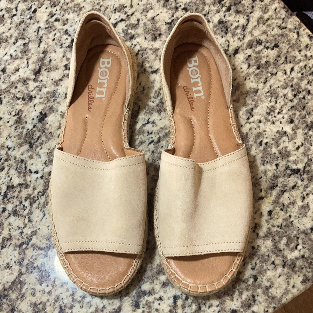 Born Drivee Women's Cream Espadrille Slide